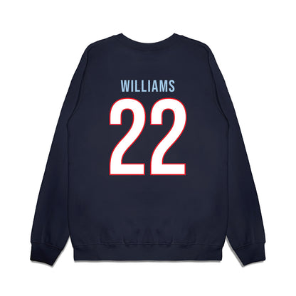 UConn - NCAA Women's Basketball : Serah Williams - Vintage Shersey Premium Crewneck Sweatshirt-1