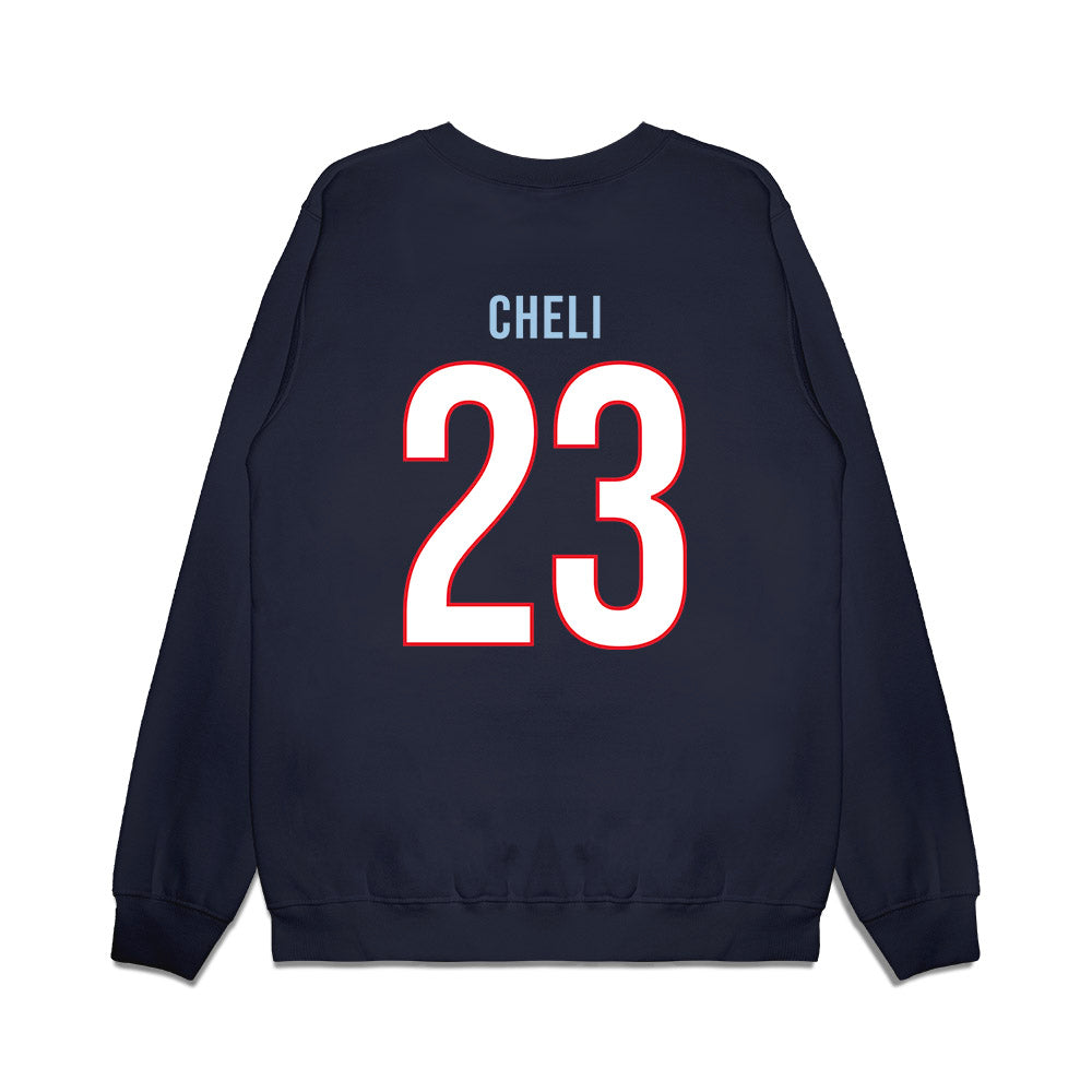 UConn - NCAA Women's Basketball : Morgan Cheli - Vintage Shersey Premium Crewneck Sweatshirt-1