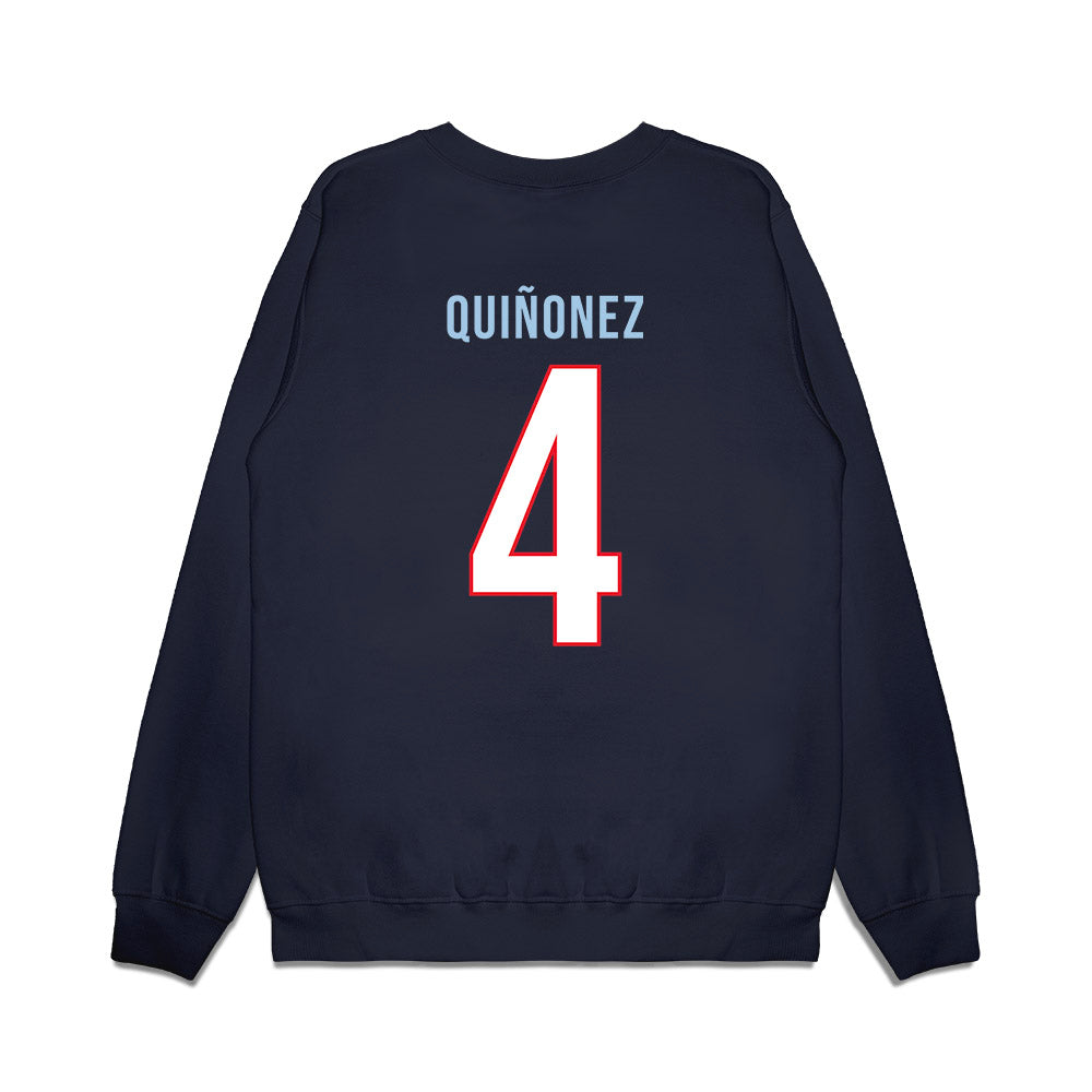 UConn - NCAA Women's Basketball : Blanca Quiñonez - Vintage Shersey Premium Crewneck Sweatshirt-1