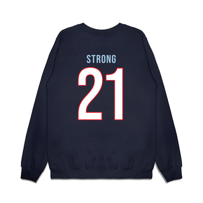 UConn - NCAA Women's Basketball : Sarah Strong - Vintage Shersey Premium Crewneck Sweatshirt-1