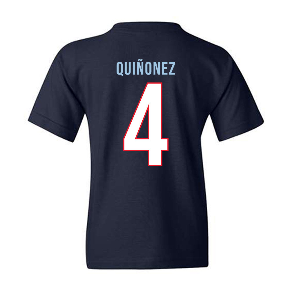 UConn - NCAA Women's Basketball : Blanca Quiñonez - Vintage Shersey Youth T-Shirt-1