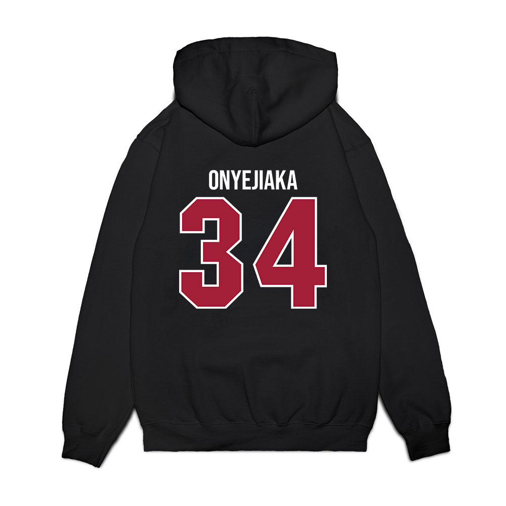 Alabama - NCAA Men's Basketball : Collins Onyejiaka - Crimson Tide Shersey Premium Hooded Sweatshirt-1