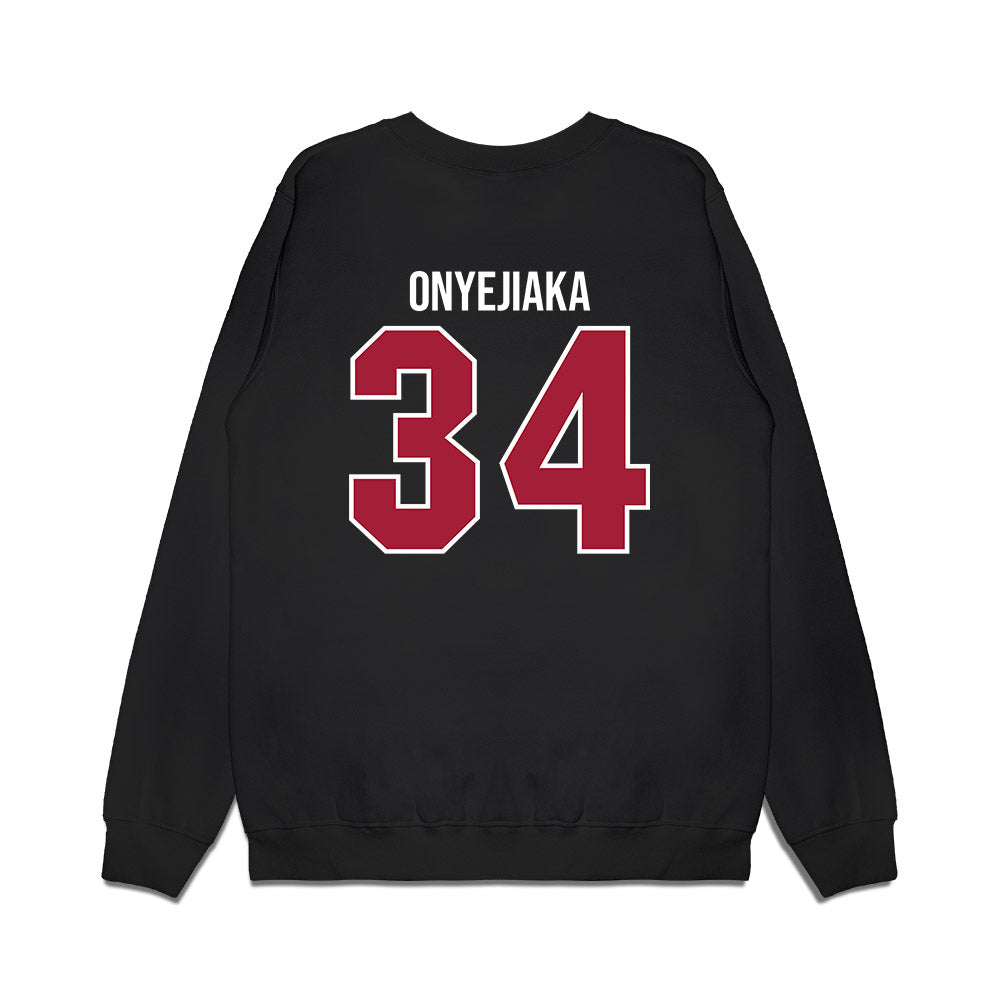 Alabama - NCAA Men's Basketball : Collins Onyejiaka - Crimson Tide Shersey Premium Crewneck Sweatshirt-1