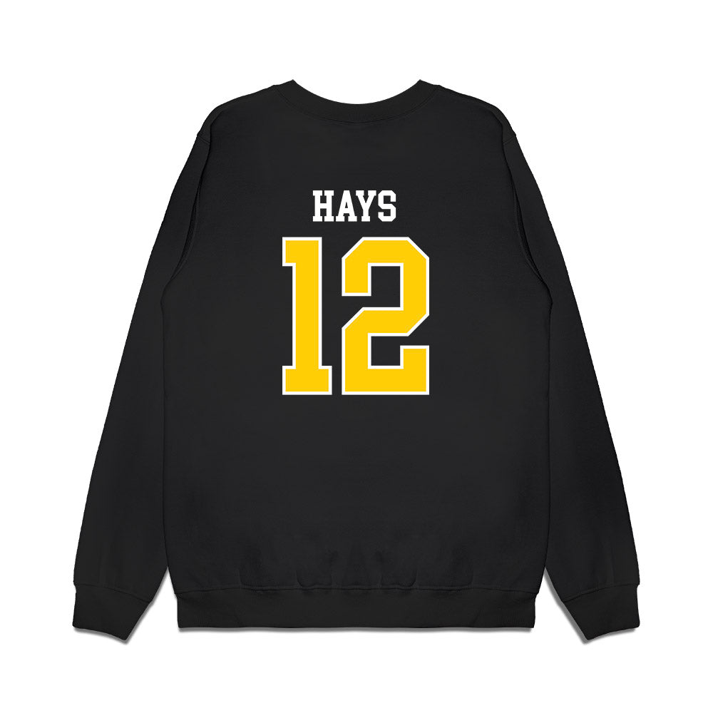 Iowa - NCAA Women's Basketball : Layla Hays - Hawkeyes Sherseys Premium Crewneck Sweatshirt-1