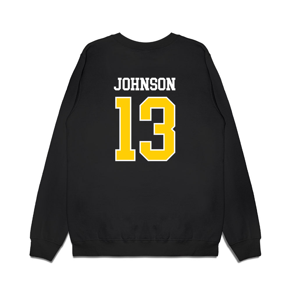 Iowa - NCAA Women's Basketball : Kennise Johnson - Hawkeyes Sherseys Premium Crewneck Sweatshirt-1