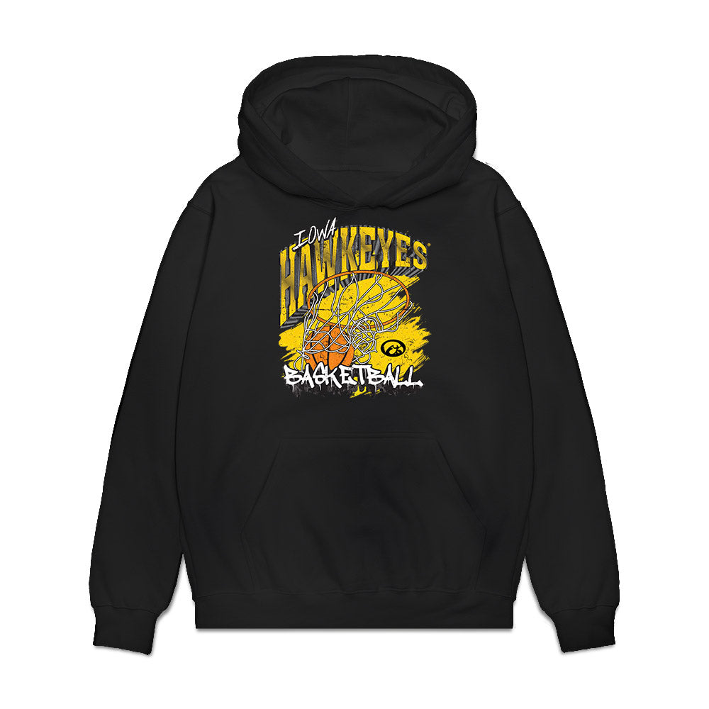 Iowa - NCAA Men's Basketball : Joey Matteoni - Hawkeyes Sherseys Premium Hooded Sweatshirt-0
