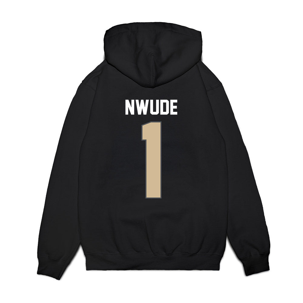 Wake Forest - NCAA Women's Basketball : Adora Nwude - Vintage Basketball Premium Hooded Sweatshirt-1