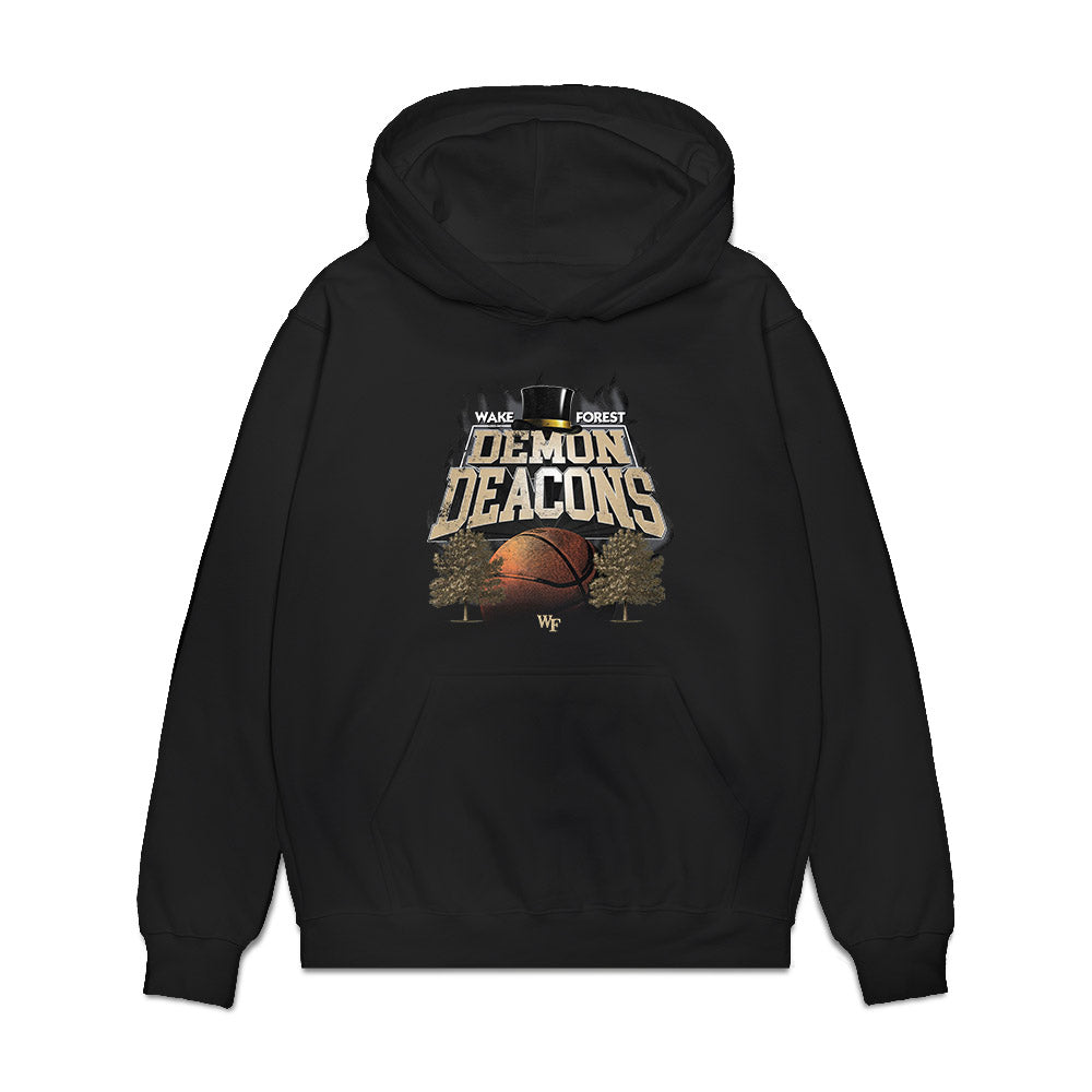 Wake Forest - NCAA Women's Basketball : Savannah Metcalfe - Vintage Basketball Premium Hooded Sweatshirt-0