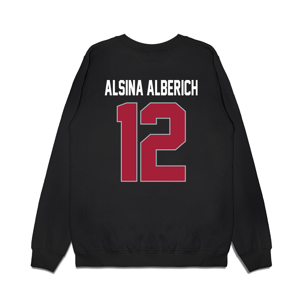 WSU - NCAA Women's Basketball : Marta Alsina Alberich - Cougars Shersey Premium Crewneck Sweatshirt-1
