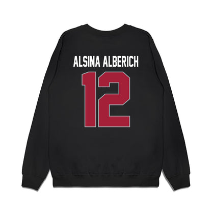 WSU - NCAA Women's Basketball : Marta Alsina Alberich - Cougars Shersey Premium Crewneck Sweatshirt-1