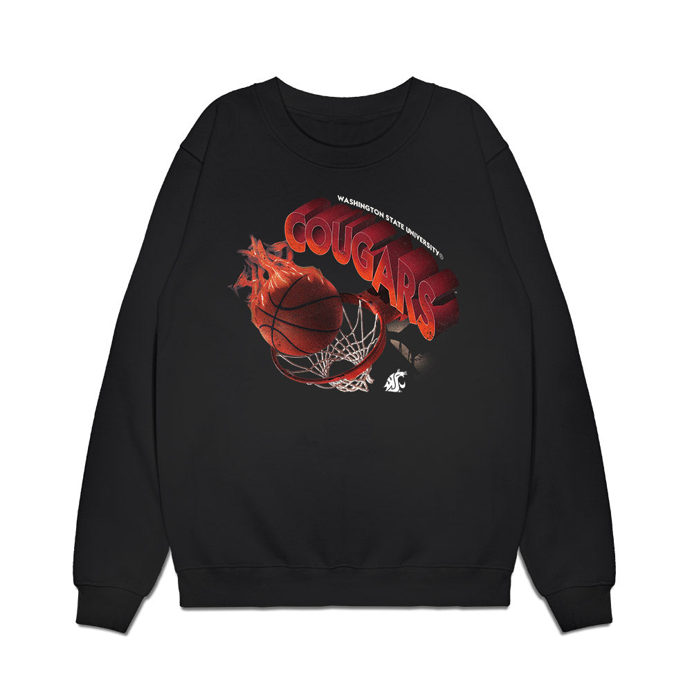 WSU - NCAA Men's Basketball : Jaylen Harrell - Cougars Shersey Premium Crewneck Sweatshirt-0