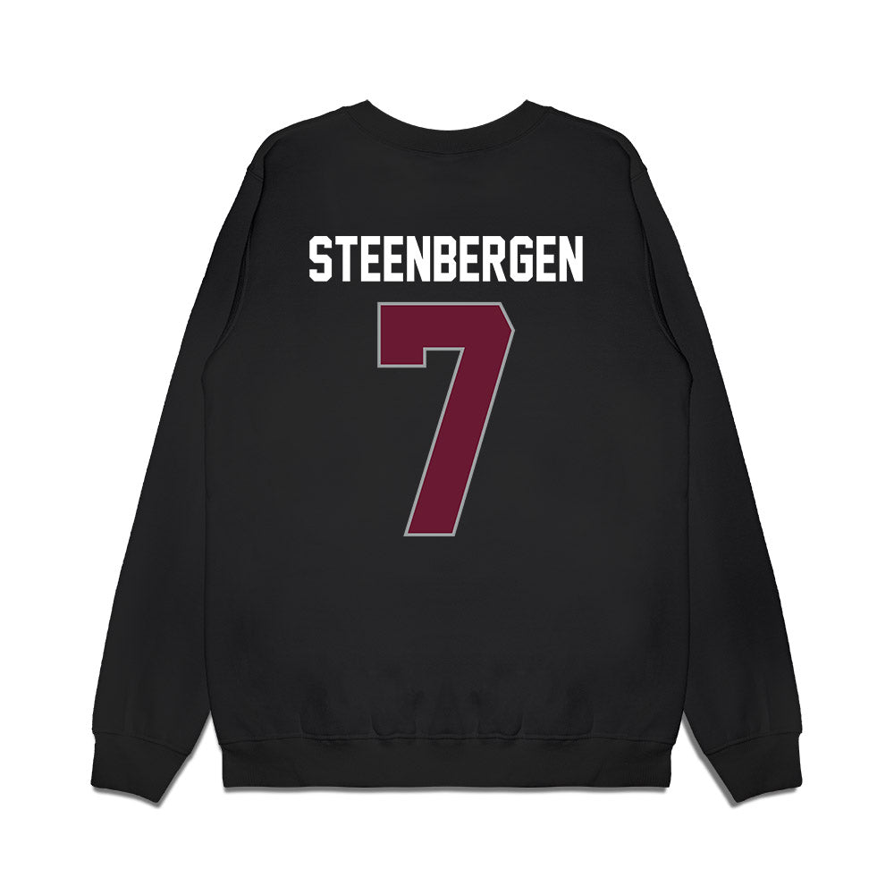 Texas A&M - NCAA Women's Basketball : Pien Steenbergen - Vintage Shersey Premium Crewneck Sweatshirt-1