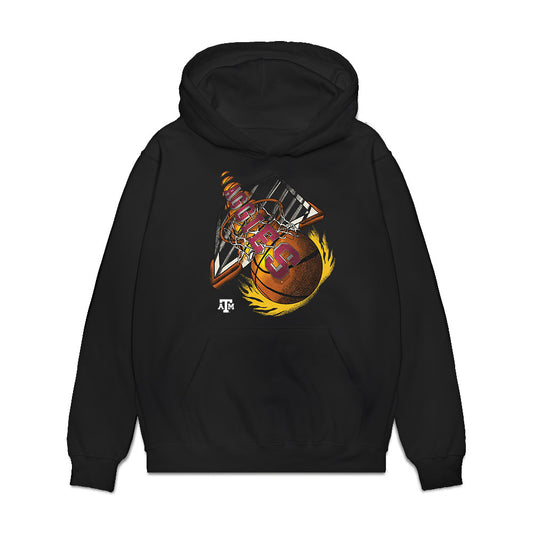Texas A&M - NCAA Men's Basketball : Joshua Irving - Vintage Shersey Premium Hooded Sweatshirt-0