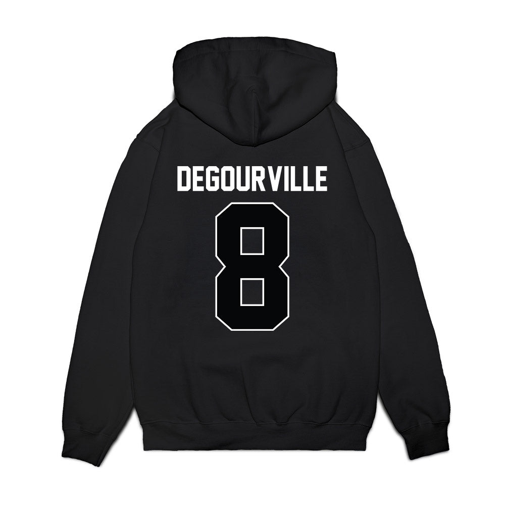 Nebraska - NCAA Men's Basketball : Taj Degourville - Vintage Basketball Premium Hooded Sweatshirt-1