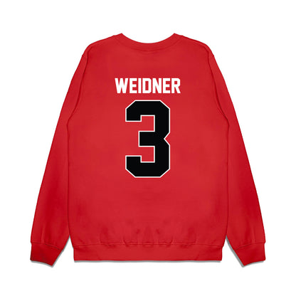 Nebraska - NCAA Women's Basketball : Allison Weidner - Vintage Basketball Premium Crewneck Sweatshirt-1