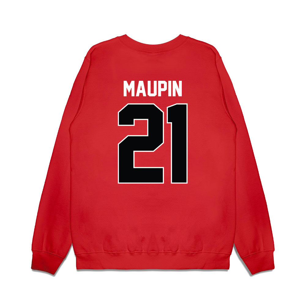 Nebraska - NCAA Women's Basketball : Eliza Maupin - Vintage Basketball Premium Crewneck Sweatshirt-1