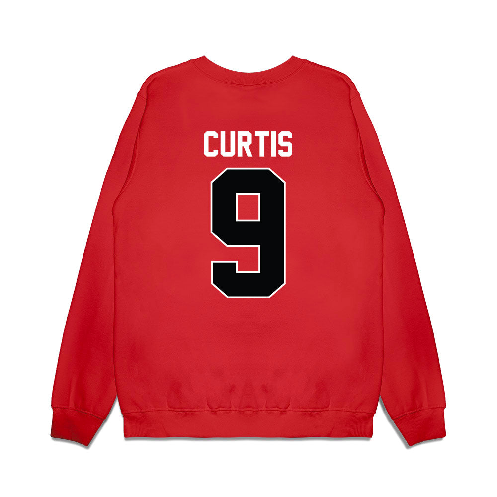Nebraska - NCAA Men's Basketball : Leo Curtis - Vintage Basketball Premium Crewneck Sweatshirt-1