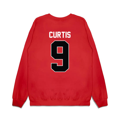 Nebraska - NCAA Men's Basketball : Leo Curtis - Vintage Basketball Premium Crewneck Sweatshirt-1