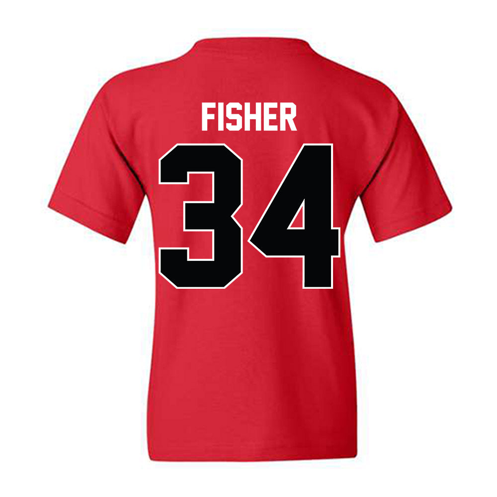 Nebraska - NCAA Women's Basketball : Emily Fisher - Vintage Basketball Youth T-Shirt-1