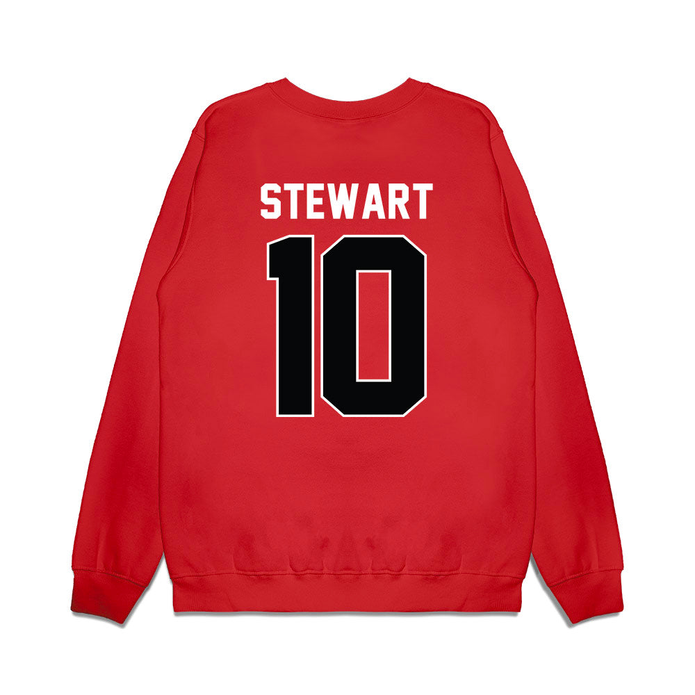 Nebraska - NCAA Women's Basketball : Madeline Stewart - Vintage Basketball Premium Crewneck Sweatshirt-1