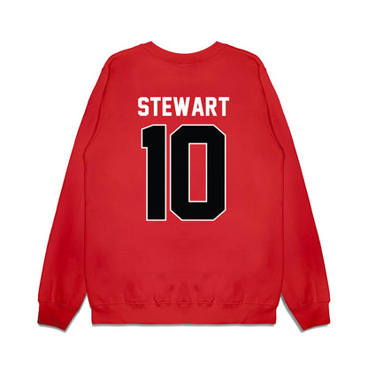 Nebraska - NCAA Women's Basketball : Madeline Stewart - Vintage Basketball Premium Crewneck Sweatshirt-1