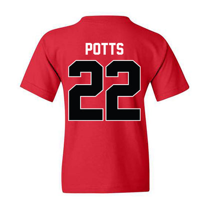 Nebraska - NCAA Women's Basketball : Natalie Potts - Vintage Basketball Youth T-Shirt-1