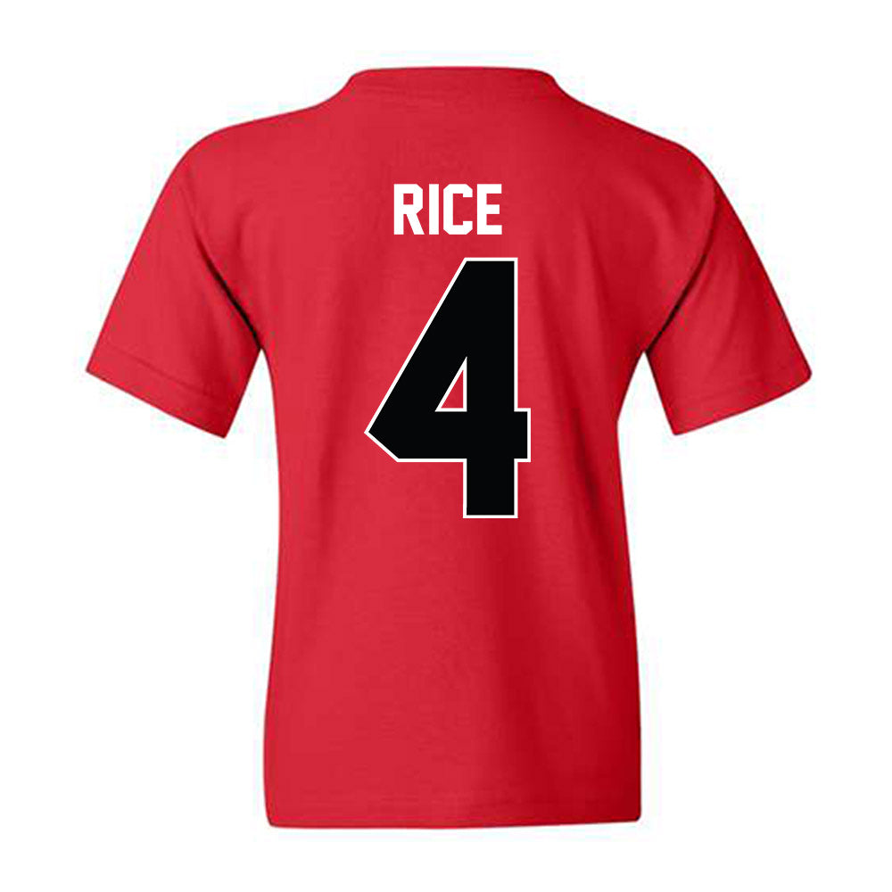 Nebraska - NCAA Men's Basketball : Colin Rice - Vintage Basketball Youth T-Shirt-1