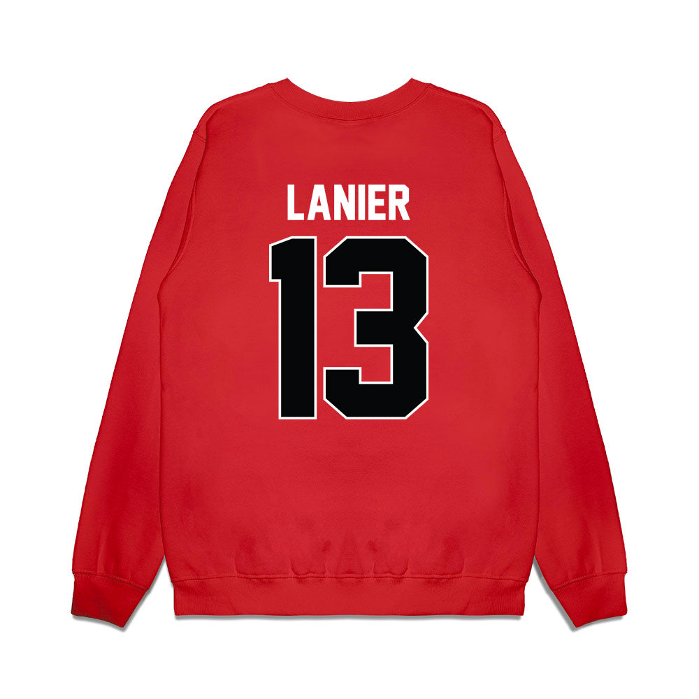 Nebraska - NCAA Men's Basketball : Jacob Lanier - Vintage Basketball Premium Crewneck Sweatshirt-1