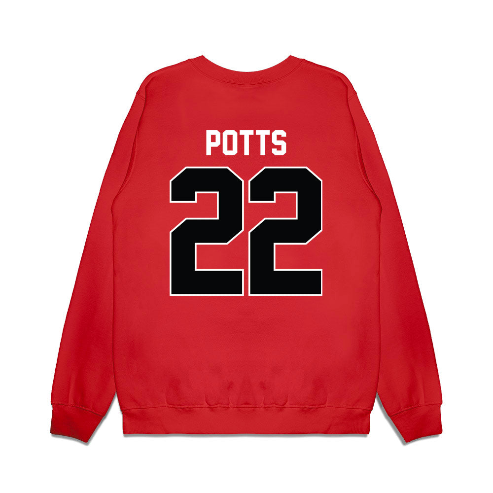 Nebraska - NCAA Women's Basketball : Natalie Potts - Vintage Basketball Premium Crewneck Sweatshirt-1