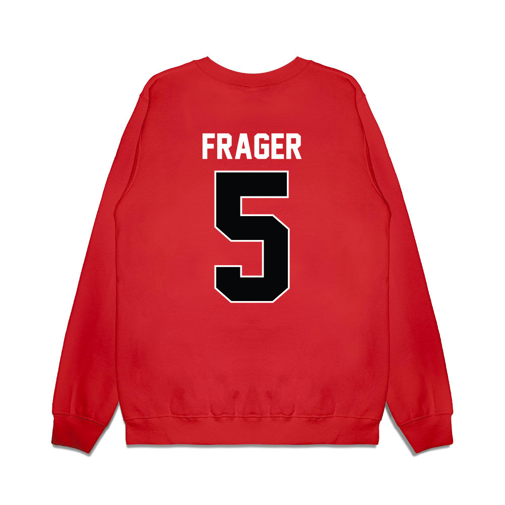 Nebraska - NCAA Men's Basketball : Braden Frager - Vintage Basketball Premium Crewneck Sweatshirt-1