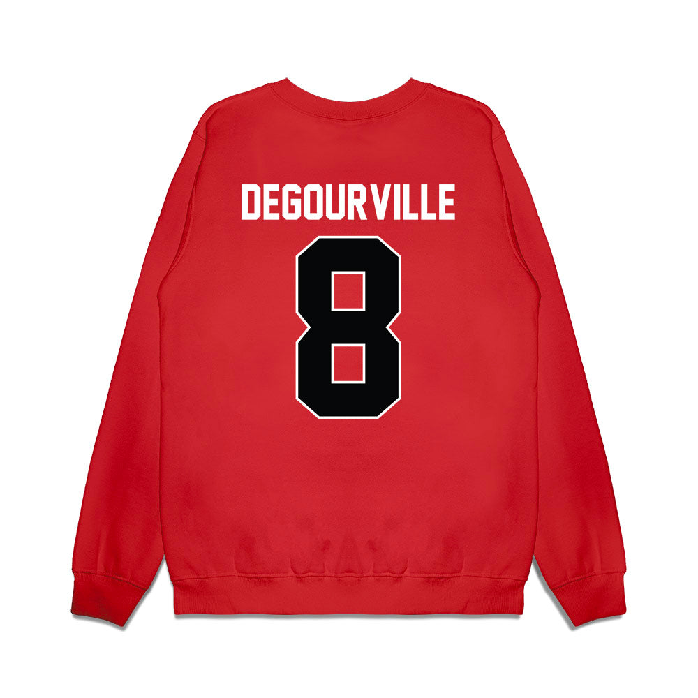 Nebraska - NCAA Men's Basketball : Taj Degourville - Vintage Basketball Premium Crewneck Sweatshirt-1