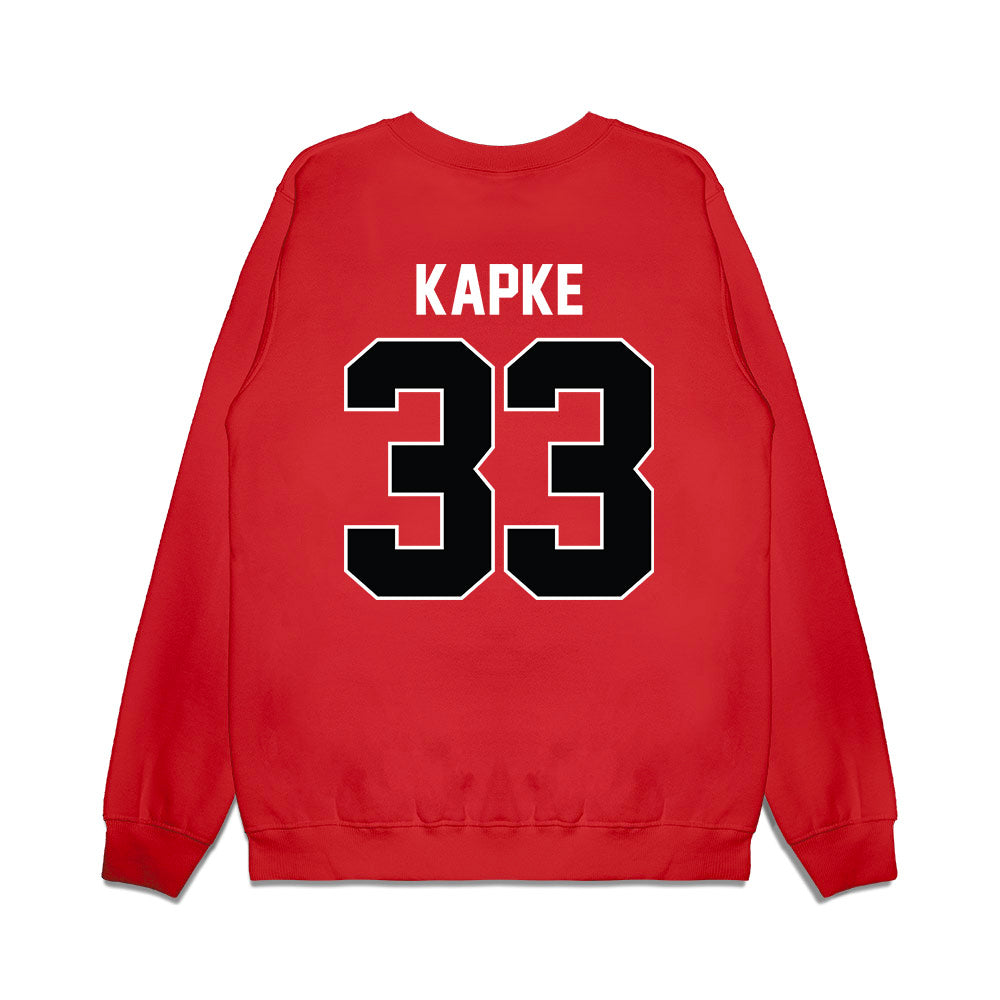 Nebraska - NCAA Men's Basketball : Boden Kapke - Vintage Basketball Premium Crewneck Sweatshirt-1