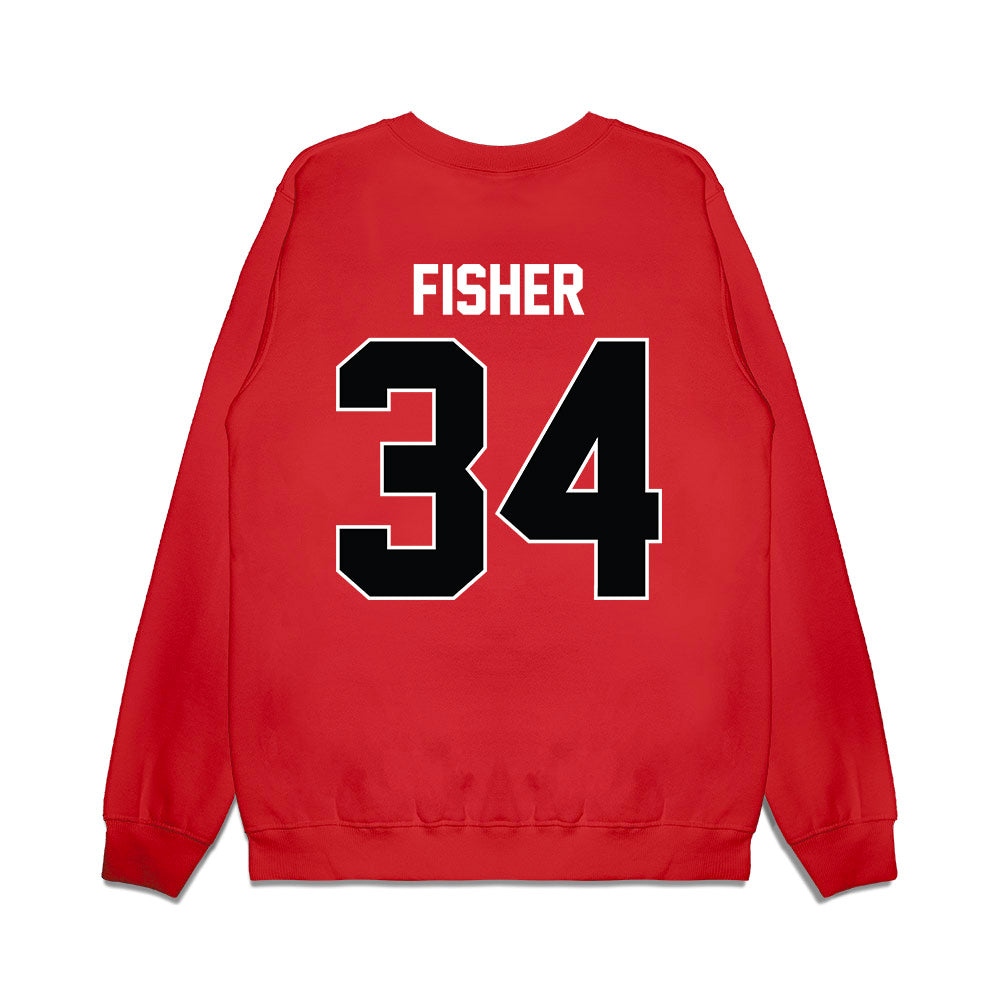 Nebraska - NCAA Women's Basketball : Emily Fisher - Vintage Basketball Premium Crewneck Sweatshirt-1
