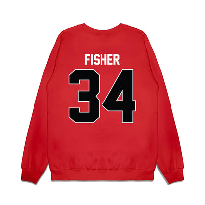 Nebraska - NCAA Women's Basketball : Emily Fisher - Vintage Basketball Premium Crewneck Sweatshirt-1