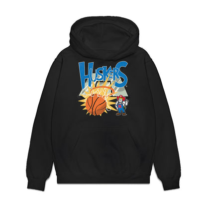 Nebraska - NCAA Women's Basketball : Alberte Rimdal - Vintage Basketball Premium Hooded Sweatshirt-0