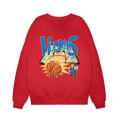 Nebraska - NCAA Women's Basketball : Madeline Stewart - Vintage Basketball Premium Crewneck Sweatshirt-0