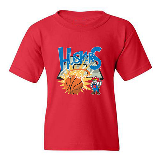 Nebraska - NCAA Men's Basketball : Damon Wilkinson - Vintage Basketball Youth T-Shirt-0