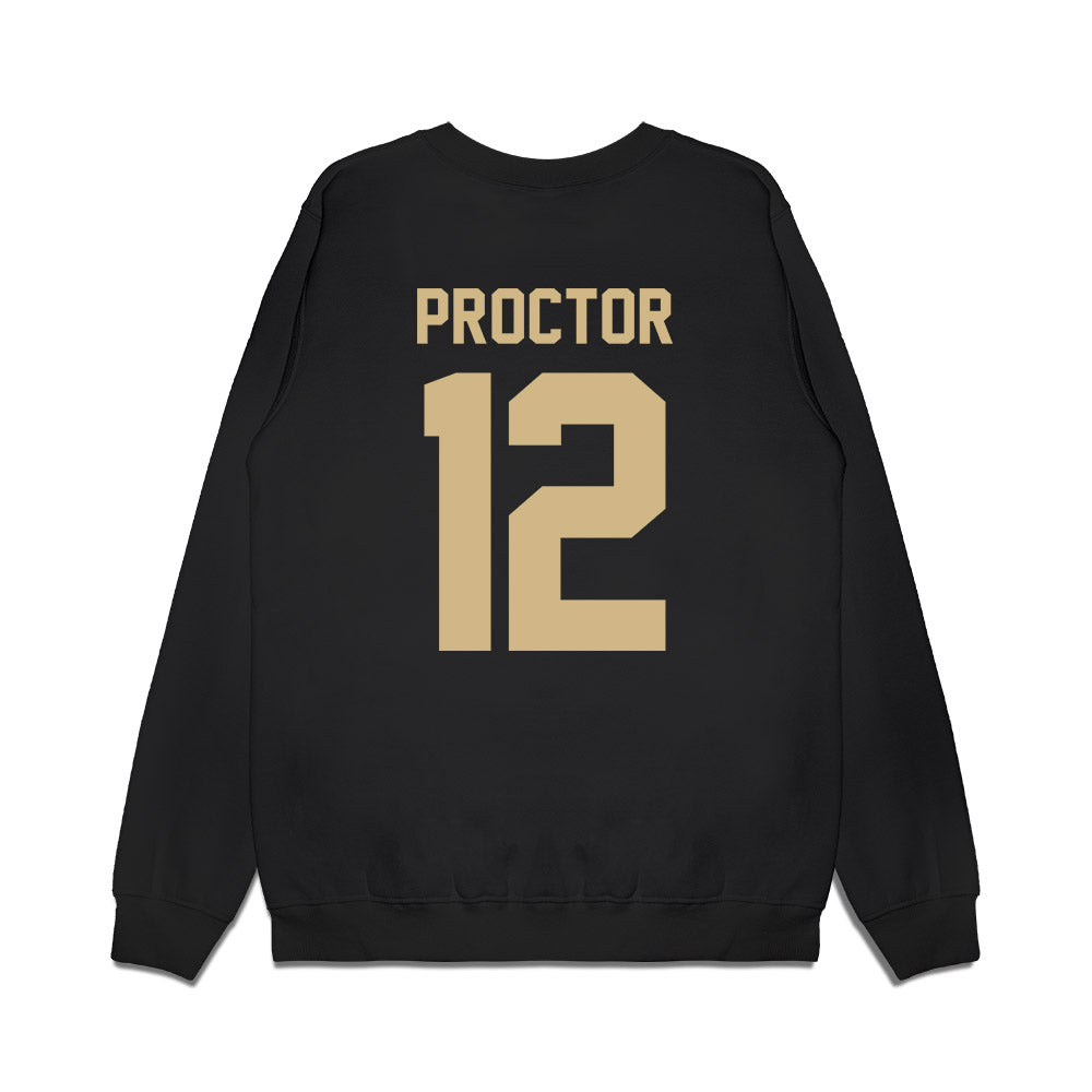 Purdue - NCAA Women's Basketball : Aysia Proctor - Vintage Basketball Premium Crewneck Sweatshirt-1