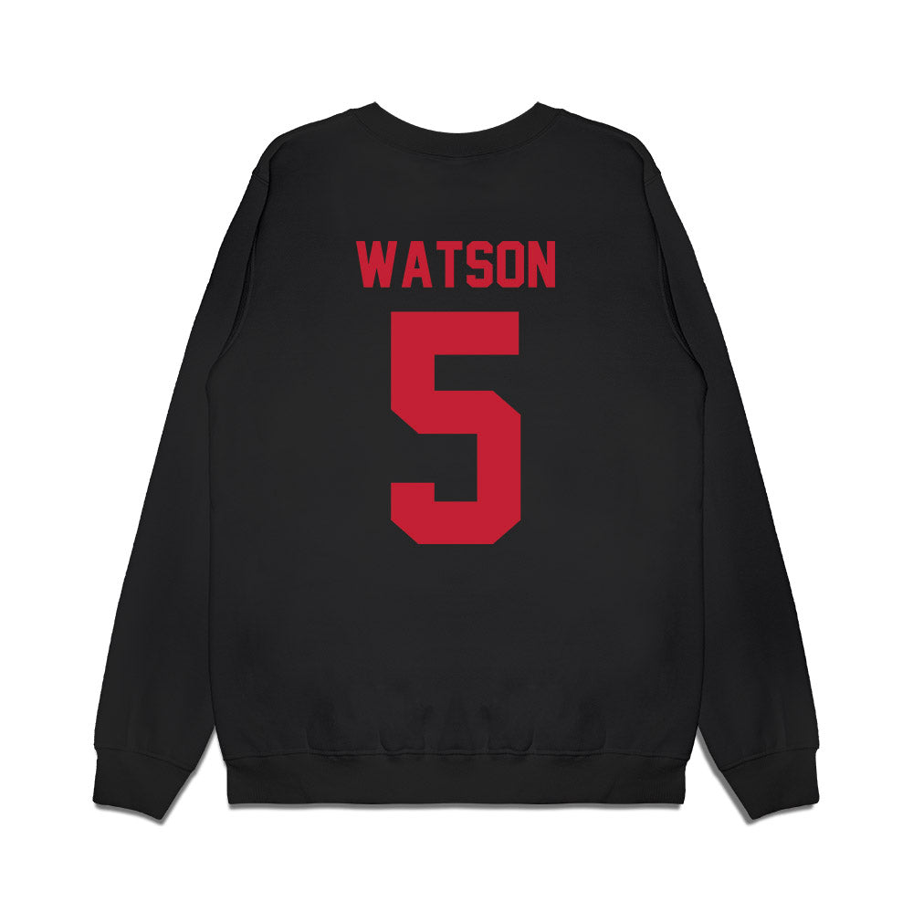 Ohio State - NCAA Women's Basketball : Ava Watson - Vintage Basketball Premium Crewneck Sweatshirt-1