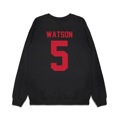 Ohio State - NCAA Women's Basketball : Ava Watson - Vintage Basketball Premium Crewneck Sweatshirt-1