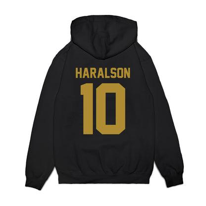 Notre Dame - NCAA Men's Basketball : Jalen Haralson - Vintage Shersey Premium Hooded Sweatshirt-1