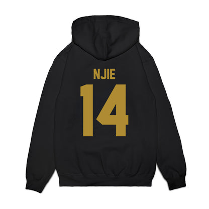 Notre Dame - NCAA Men's Basketball : Kebba Njie - Vintage Shersey Premium Hooded Sweatshirt-1