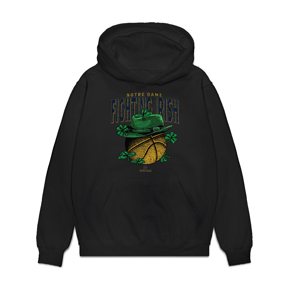 Notre Dame - NCAA Men's Basketball : Jacob Burow - Vintage Shersey Premium Hooded Sweatshirt-0