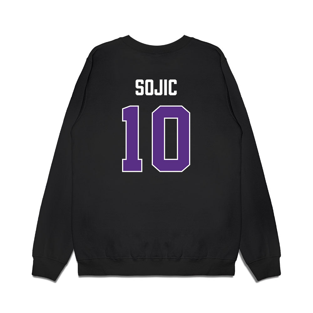 TCU - NCAA Men's Basketball : Milos Sojic - Vintage Basketball Premium Crewneck Sweatshirt-1