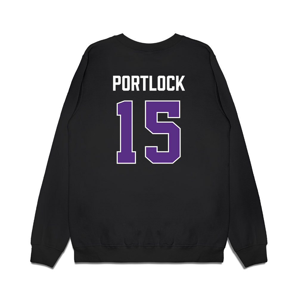 TCU - NCAA Women's Basketball : Sarah Portlock - Vintage Basketball Premium Crewneck Sweatshirt-1