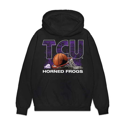 TCU - NCAA Women's Basketball : Lanie Grant - Vintage Basketball Premium Hooded Sweatshirt-0