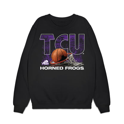 TCU - NCAA Men's Basketball : Milos Sojic - Vintage Basketball Premium Crewneck Sweatshirt-0