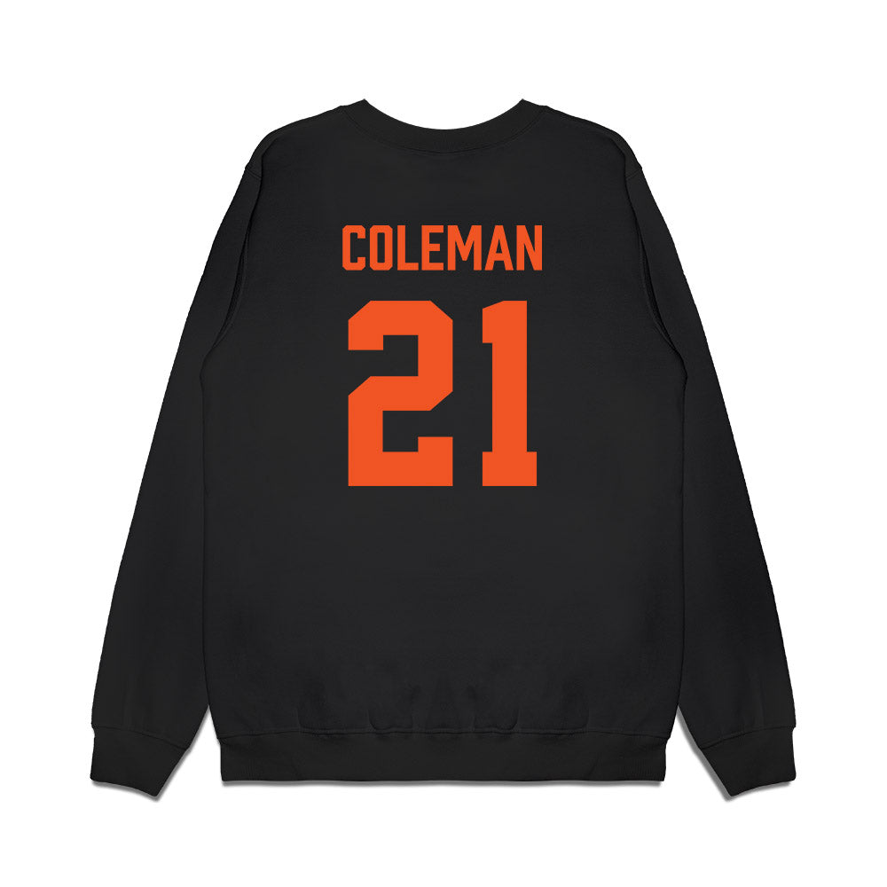 Oklahoma State - NCAA Men's Basketball : Isaiah Coleman - Vintage Basketball Premium Crewneck Sweatshirt-1