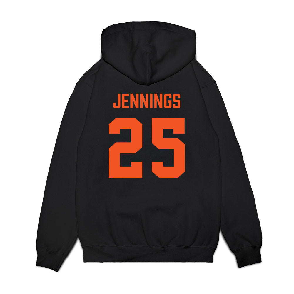 Oklahoma State - NCAA Men's Basketball : Robert Jennings - Vintage Basketball Premium Hooded Sweatshirt-1