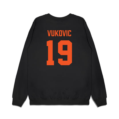 Oklahoma State - NCAA Men's Basketball : Andrija Vukovic - Vintage Basketball Premium Crewneck Sweatshirt-1